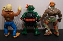 Vintage TMNT Mixed Lot of 11 Playmates 1990s Baxter Fugitoid Rat King & MORE! *G