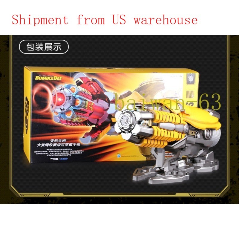 IN US ！！ Transformers Bumblebee Arm 1:1 Wearable Voice Control LED Light Hand