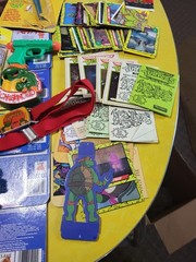 TMNT Teenage Mutant Ninja Turtles Vintage Toys 90s Hat Books Cards Party Cup Lot