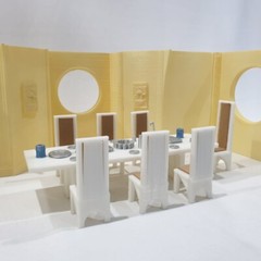 Bespin Cloud City Dining Room Diorama for 6 in Figures