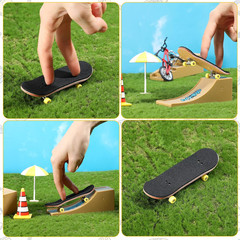 24 Pcs Black Fingerboard Foam Grip Tape 110 x 38 x 2 mm Fingerboard Deck Grip Ta