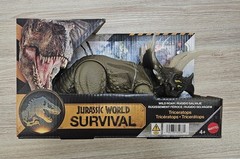 Jurassic World Survival Wild Roar Dinosaur 2pk: Metriacanthosaurus Triceratops🆕