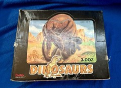 Display Box With 24 Boley Dinosaurs New Old Stock T-Rex & More