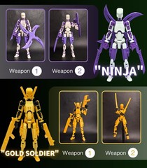 4-Pack 7.1″ T13 Action Figure Set for Teen Boys,Titan 13 Action Figure with M…
