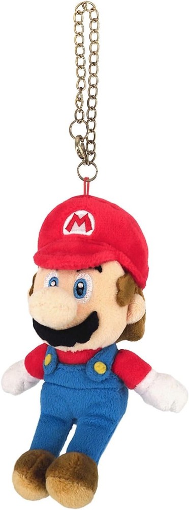 Sanei MM01 Super Mario – Mario Mascot 6-inch Plush Keychain USA Seller
