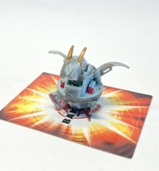 Bakugan Battle Brawlers Gray Haos Hyper Dragonoid 580g Battle Damaged With Card
