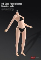 US 1:6 Pale Skin Large Bust Breast 12″ Female Seamless Flexible Figure Body Toys