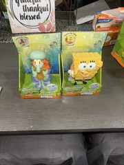 New Vintage 2000 MATTEL Nickelodeon Spongebob and Squidward Lot of 2