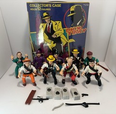 Vintage 1990 Dick Tracy Action Figure Collectors Carrying Case W/9 Figures
