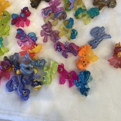 My Little Pony Blind Bag Lot of 47 Mini 2″ MLP Figures w/ Glitter & Transparent