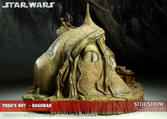 STAR WARS~YODA’S~DAGOBAH HUT~SIXTH SCALE ENVIRONMENT~LE 1500~SIDESHOW~MIBS