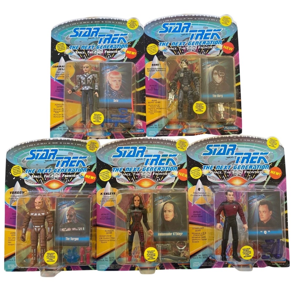 Playmates Star Trek Action Figure Lot Commander Sela Borg Vorgon K’Ehleyr & Q