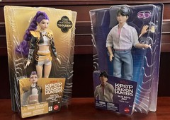 KPop Demon Hunters HUNTR/X “Golden” Rumi Doll and Jinu Soda Pop Doll.