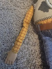 Thinkway Toy Story Lots O Laughs Woody Pull String Stomach Giggle w/Hat