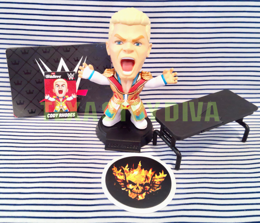 ZURU Ballers WWE Cody Rhodes Rare Wrestling Figure Table Sticker Open 2026 New