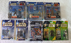 8 Star Wars Hasbro ACTION FIGURE MIXED LOT: C-3PO SKYWALKER WAT TAMBOR SANDTROOP