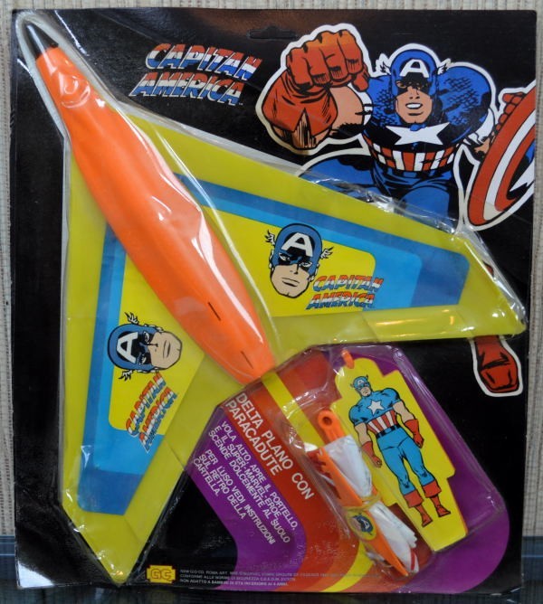 CAPTAIN AMERICA HANG GLIDER Marvel New Gio Co Italy ONLY MOC 1979 TRULY RARE