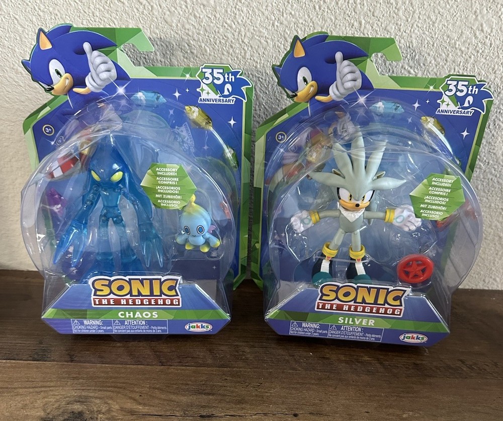 2026 Sonic 35th Anniversary Chaos with Silver Sonic 4.75″ Figure Jakks Pacific