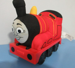 Thomas Train & Friends #5 James Red Engine Plush Stuffed Push Along Toddler Toy