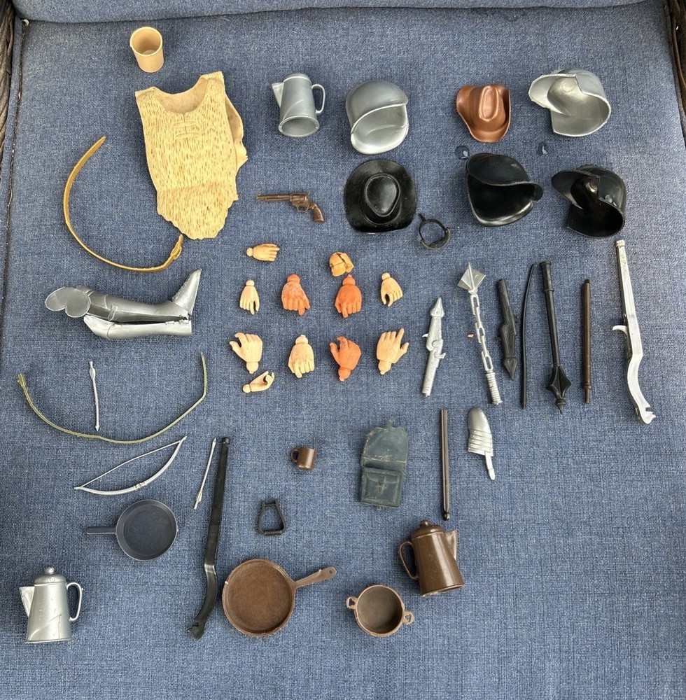 VINTAGE 60’s & 70’s Marx Johnny West Accessories Parts Lot – 1970’s Figure