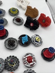 Beyblade Lot Spinners, Rip Cords, Launchers, Tornadoes, And Some parts