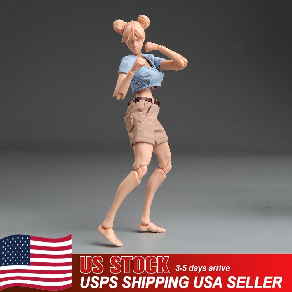 Romankey X COWL 1/12 Soldier Action Figure 6in Girl Suntan Skin Joint Body Model