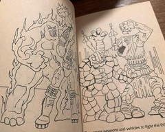 Vintage 1986 Hasbro INHUMANOIDS Golden Coloring Activity Book