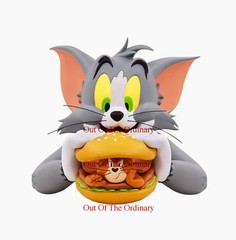 Soap Studio Cat & Mouse Hamburger Bust PVC Figure Limited Model Fashion Toys