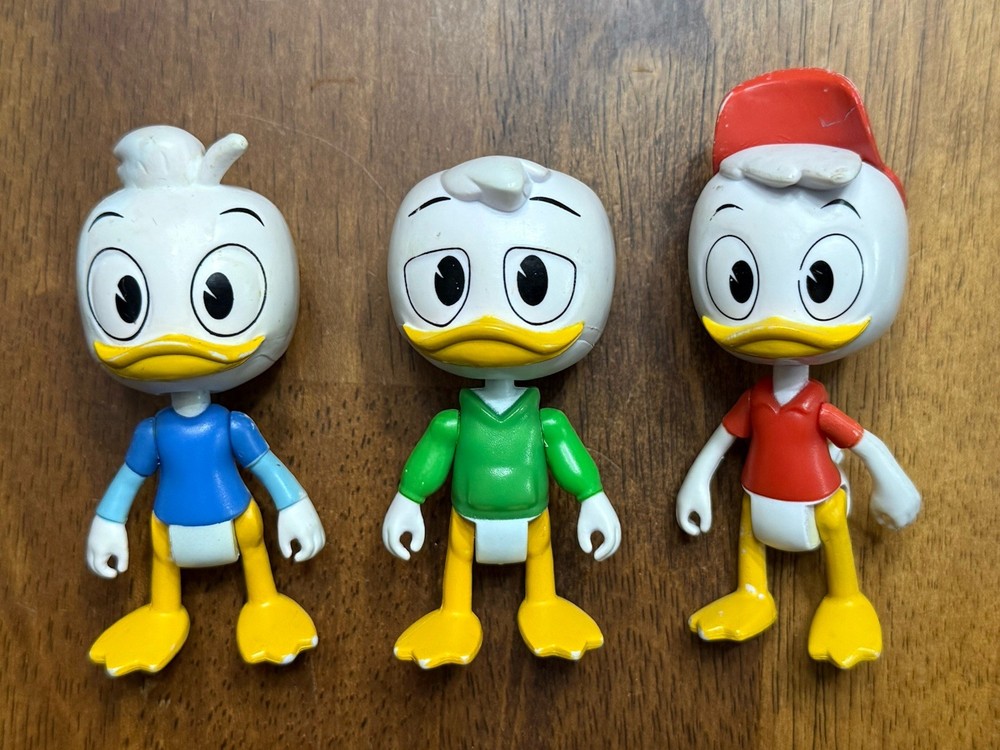 DuckTales Huey Dewey Louie 3″ Action Figure set DUCK TALES Disney Cartoon