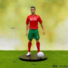 Football Star Action Figure Realistic Soccer Player Collectible Desk Decor Gift