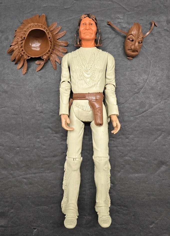 Vintage 1967 Marx Toys Geronimo Action Figure 11.5” w/ Accessories Western