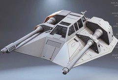 Star Wars 1/16 Scale 13″ Snowspeeder Model Kit Custom 3d Print W Stand