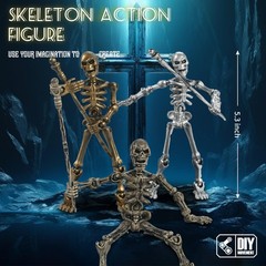 6 Pack T13 Action Figures Set, Skeleton Action Figure, Dummy 13, Titan 13 Mini S