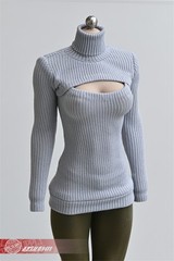 1/6 High Neck Base Striped Sweater Fit 12” Female Action Figure