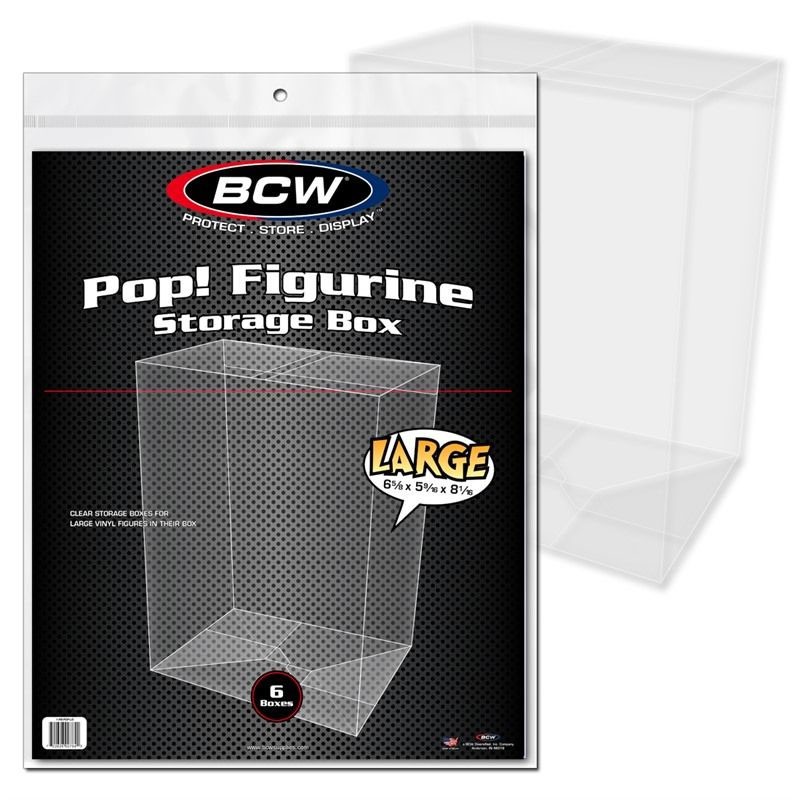 BCW – Funko POP! Figurine CLEAR PROTECTOR LARGE STORAGE BOXES – PACK OF 6 – New