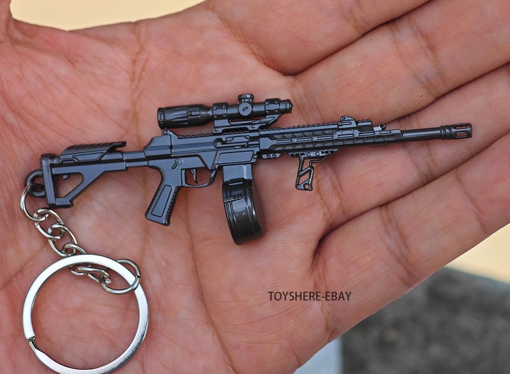 1/12 mini gun QBZ192 Assault Rifle full metal keychain toy gift 9cm battlefield