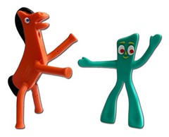 Gumby & Pokey 3″ Mini Bendables & Posable Figure Pair Fun for All Ages 3 and Up