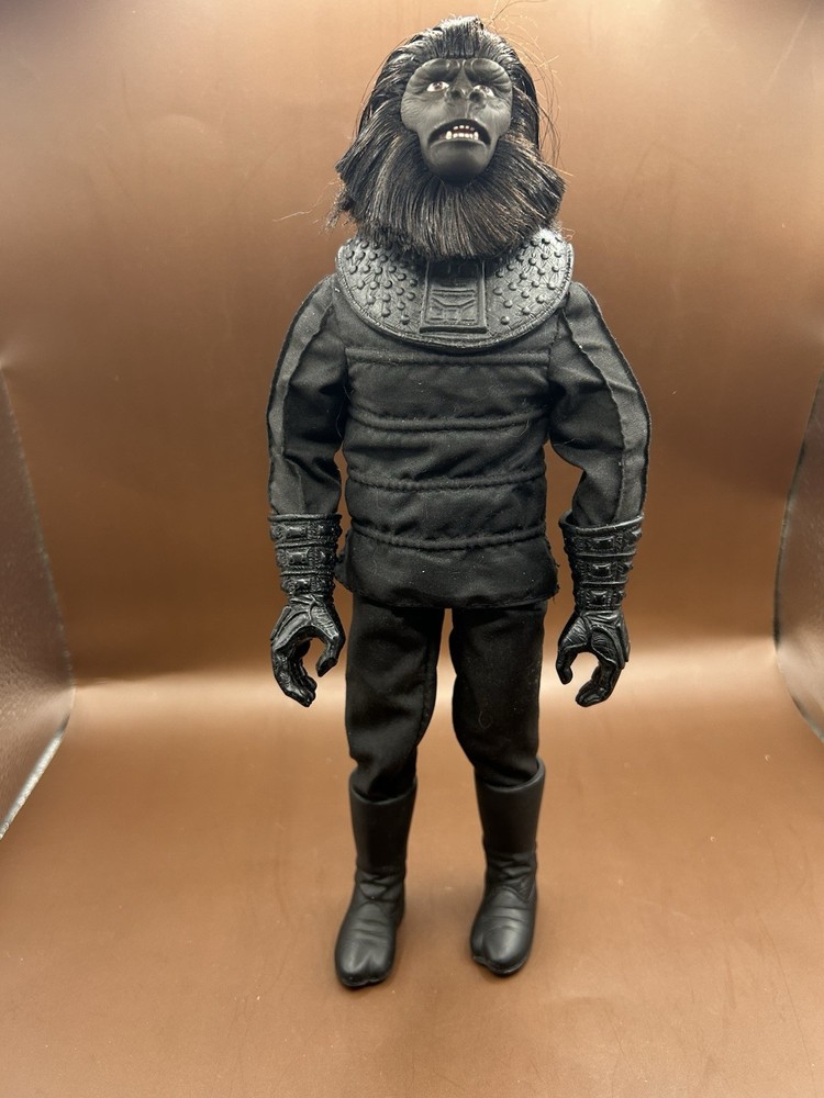 Planet Of The Apes POTA General Ursus Nylon Hair Black Hood 11″ – EUC – Loose