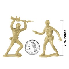 TimMee Plastic Army Men – Tan 48pc Toy Soldier Figures – Made in USA