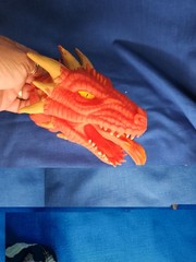 7 Vintage Rubber Hand Puppets Lot Animals Dragons Bears Dinosaur Alligator SOFT