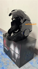 Iron Man Full Black Helmet MK5 1/1 Electronic Voice-controlled Mask Cosplay Prop