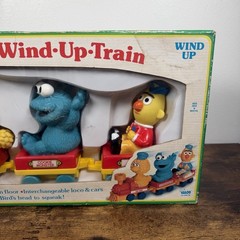 VTG Big Bird’s Wind Up Train Sesame Street Tyco Preschool Bert Cookie Monster