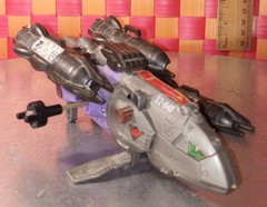 Zoids, silver+black+purple, 5 1/2″L by 2 1/4″h, fully fxns, some assembly requir