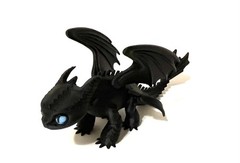 Toothless — How To Train Your Dragon 3D Printed Figure– Glow In the Dark Eyes