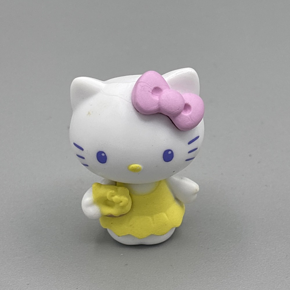 Hello Kitty Mini Figure – Series 2 Yellow Costume Pink Bow – 1.5 Inch – Sanrio