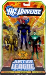 Justice League Unlimited 3-Pack GOLDFACE EVIL STAR KYLE RAYNER Figure Set New!