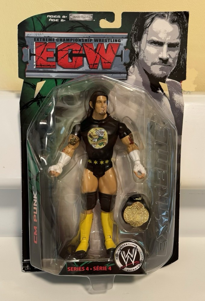 2008 WWE Jakks Pacific ECW Series 4 CM Punk with ECW Championship Belt