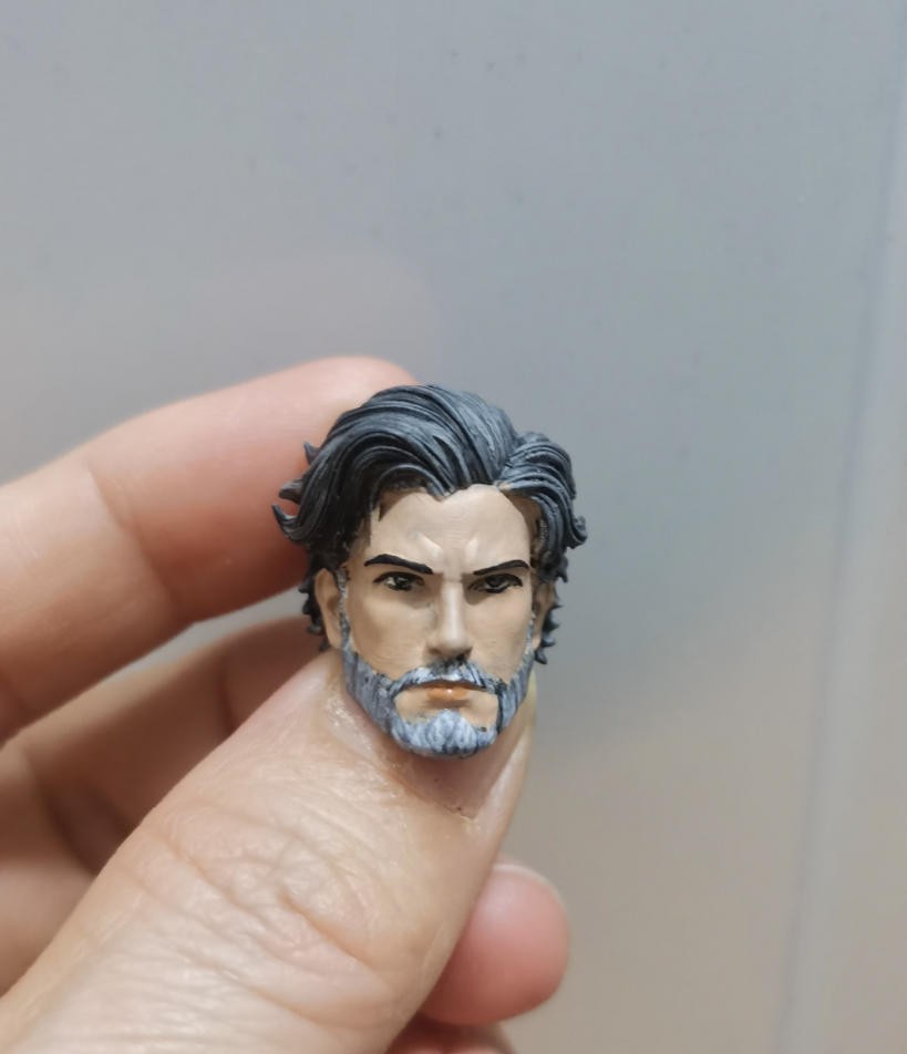 Painted 1/18 Handsome Man Head Sculpt Soldier Head For 3.75″ Action Figure