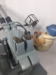 1/6 CUSTOM WW2 US NAVY BOFORS 40MM ANTI AIRCRAFT GUN BATTERY + 2 CUSTOM FGURES