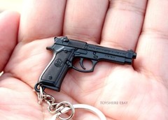 mini gun pietro beretta M92 M93 full metal keychain toy gift 5cm